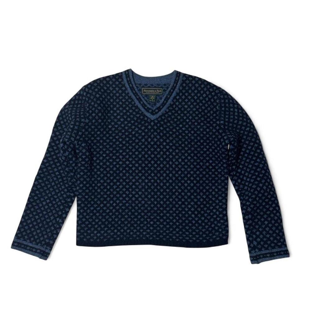 Authentic vintage 1990s Abercrombie & Fitch 100% Shetland wool sweater Size S